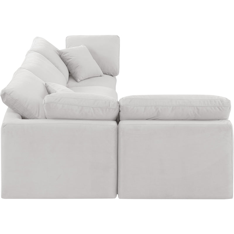 Diamond Modern Furniture Meridian Sectionals Stationary 147Cream-Sec4B IMAGE 5