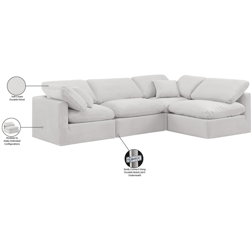Diamond Modern Furniture Meridian Sectionals Stationary 147Cream-Sec4B IMAGE 9