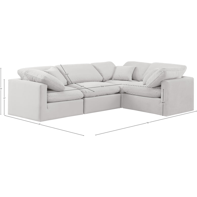 Diamond Modern Furniture Meridian Sectionals Stationary 147Cream-Sec4C IMAGE 10