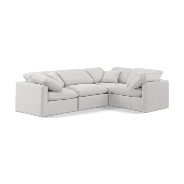 Diamond Modern Furniture Meridian Sectionals Stationary 147Cream-Sec4C IMAGE 1