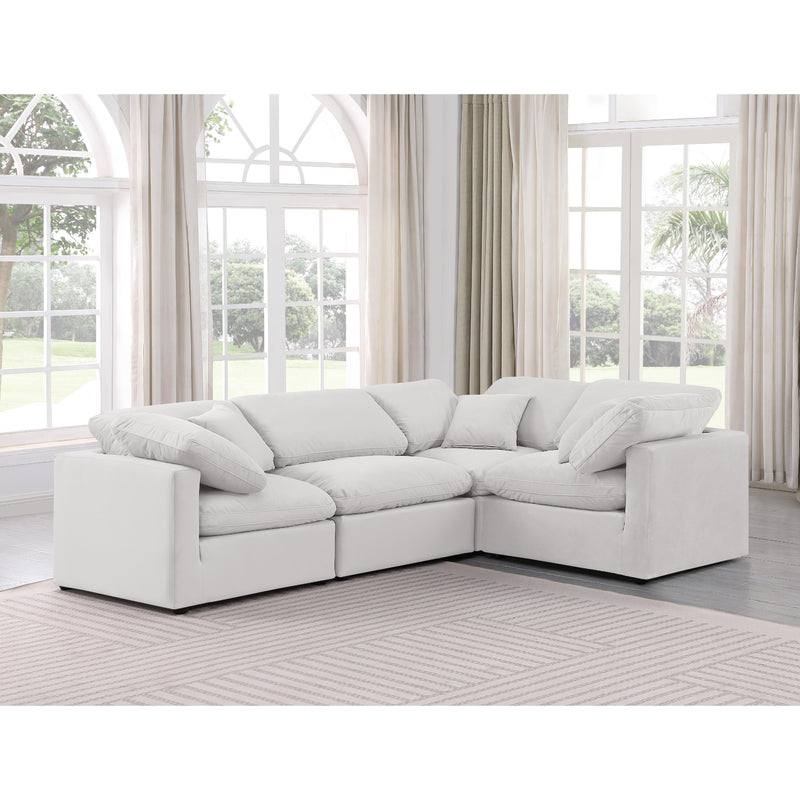 Diamond Modern Furniture Meridian Sectionals Stationary 147Cream-Sec4C IMAGE 2