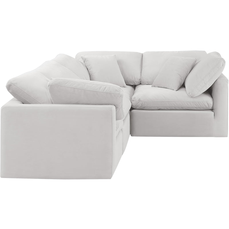 Diamond Modern Furniture Meridian Sectionals Stationary 147Cream-Sec4C IMAGE 4