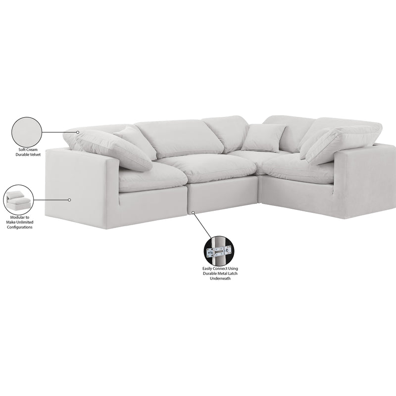 Diamond Modern Furniture Meridian Sectionals Stationary 147Cream-Sec4C IMAGE 9