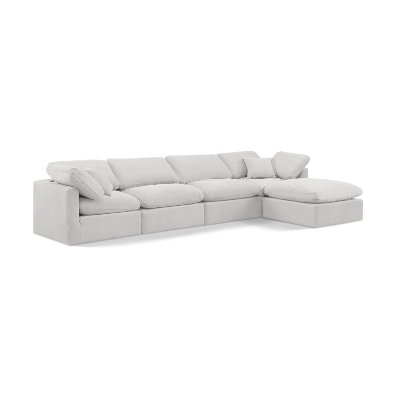 Diamond Modern Furniture Meridian Sectionals Stationary 147Cream-Sec5A IMAGE 1