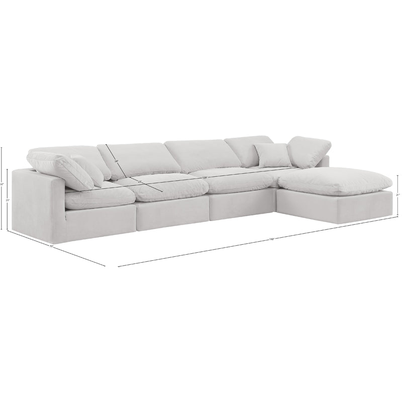 Diamond Modern Furniture Meridian Sectionals Stationary 147Cream-Sec5A IMAGE 9