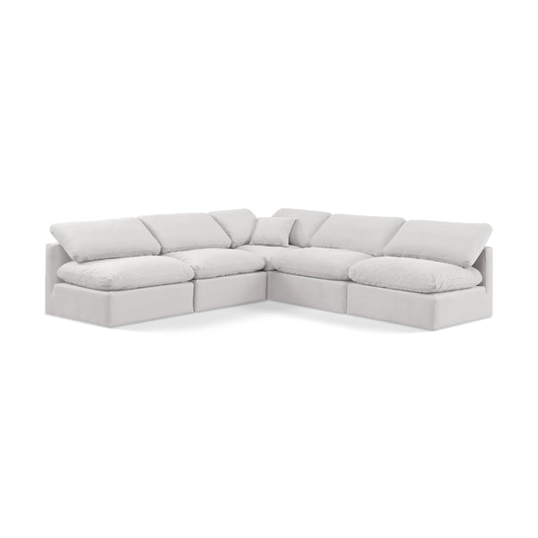Diamond Modern Furniture Meridian Sectionals Stationary 147Cream-Sec5B IMAGE 1