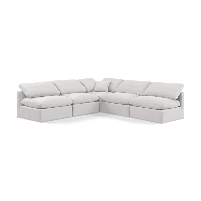 Diamond Modern Furniture Meridian Sectionals Stationary 147Cream-Sec5B IMAGE 1