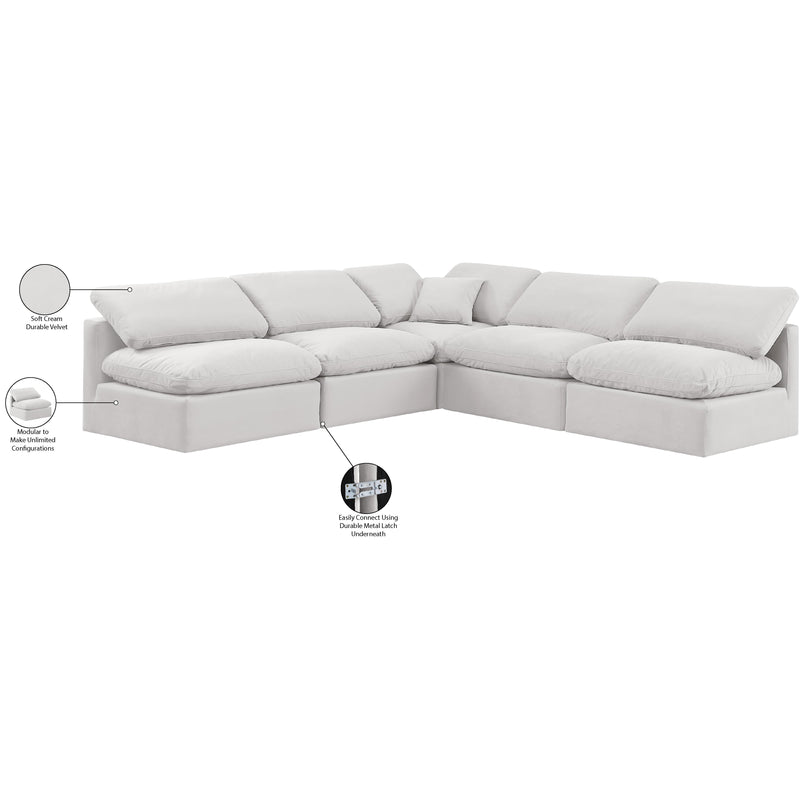 Diamond Modern Furniture Meridian Sectionals Stationary 147Cream-Sec5B IMAGE 8