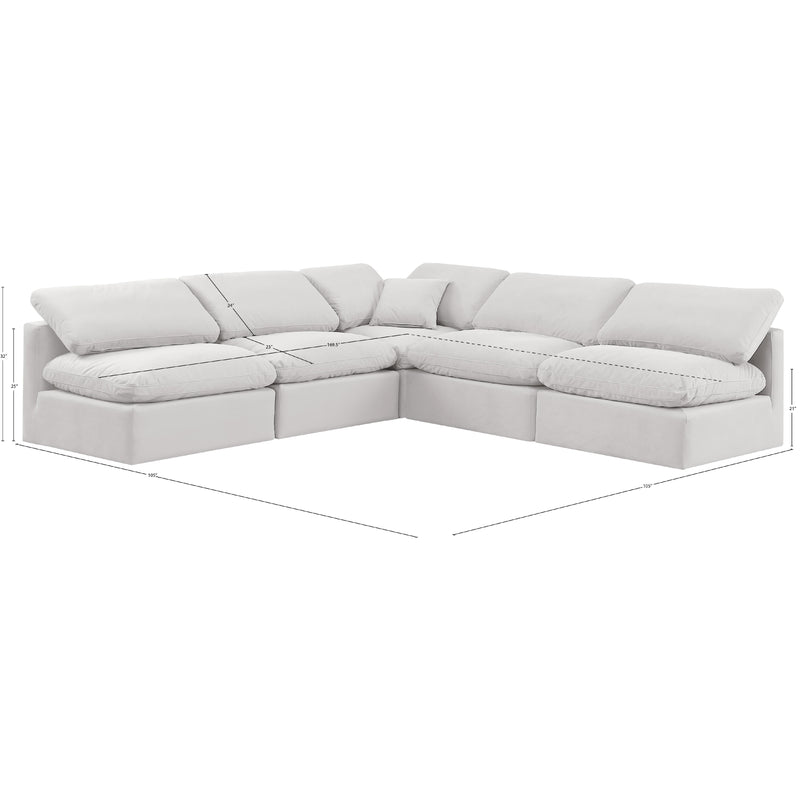 Diamond Modern Furniture Meridian Sectionals Stationary 147Cream-Sec5B IMAGE 9