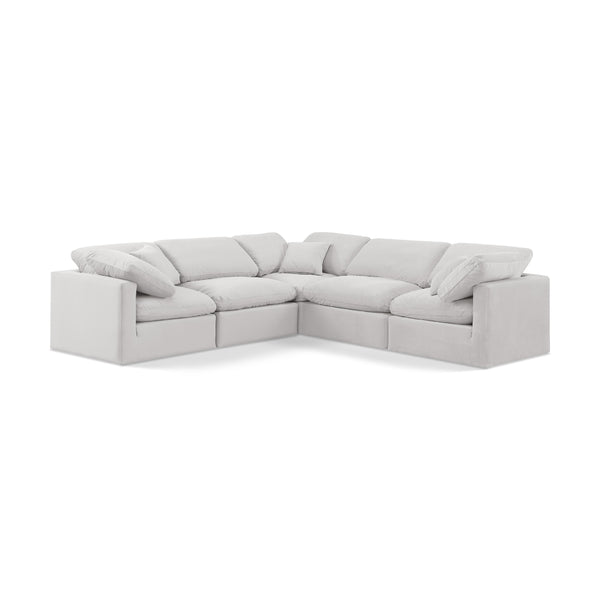 Diamond Modern Furniture Meridian Sectionals Stationary 147Cream-Sec5C IMAGE 1