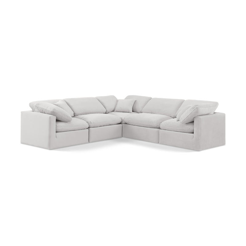 Diamond Modern Furniture Meridian Sectionals Stationary 147Cream-Sec5C IMAGE 1