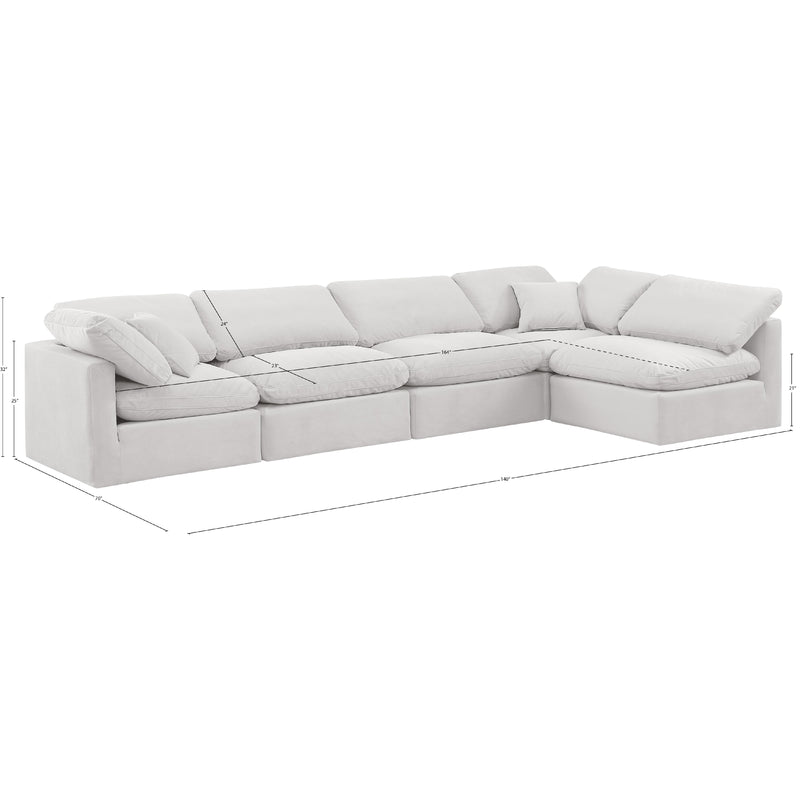 Diamond Modern Furniture Meridian Sectionals Stationary 147Cream-Sec5D IMAGE 10