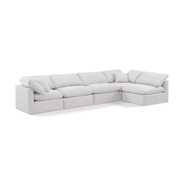 Diamond Modern Furniture Meridian Sectionals Stationary 147Cream-Sec5D IMAGE 1