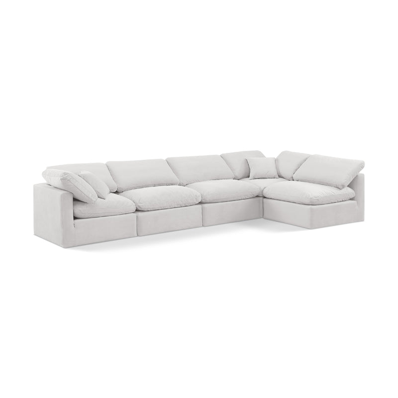 Diamond Modern Furniture Meridian Sectionals Stationary 147Cream-Sec5D IMAGE 1