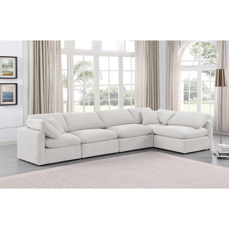 Diamond Modern Furniture Meridian Sectionals Stationary 147Cream-Sec5D IMAGE 2