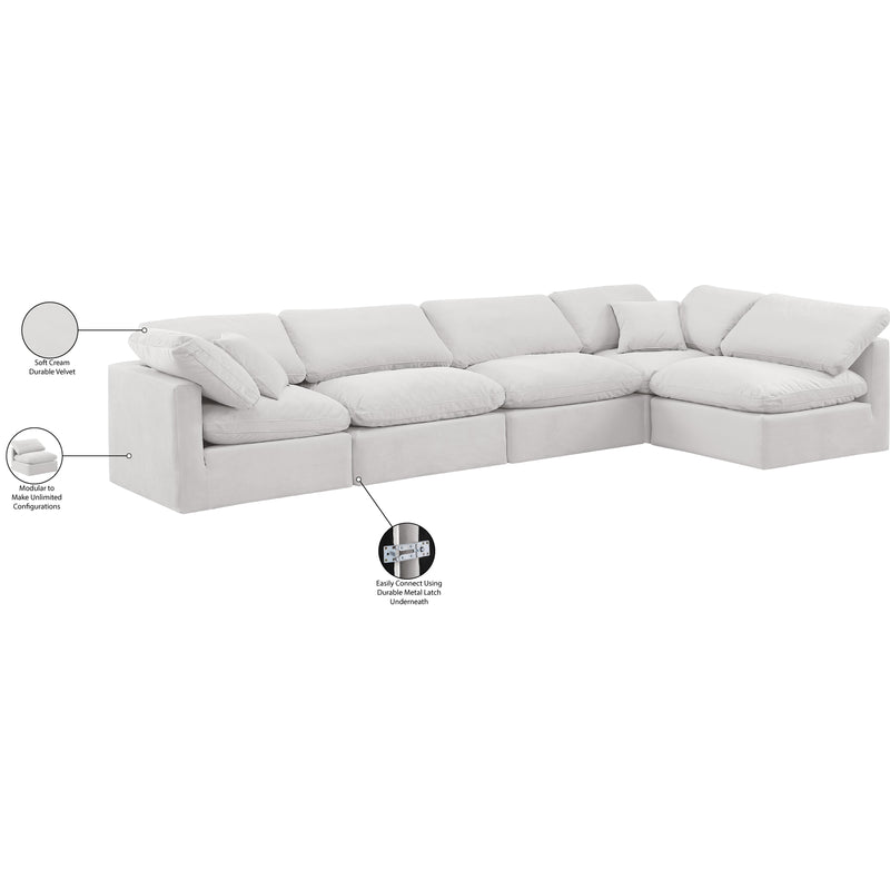 Diamond Modern Furniture Meridian Sectionals Stationary 147Cream-Sec5D IMAGE 9