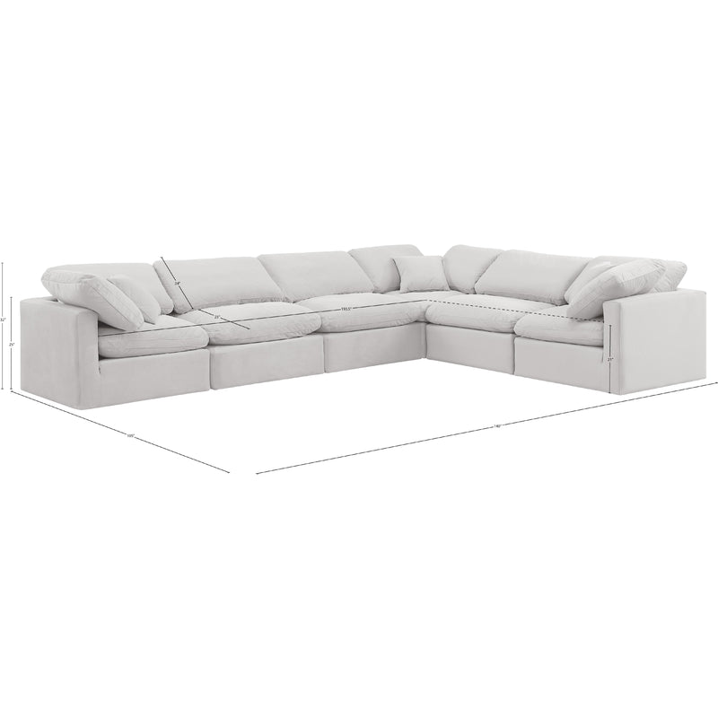 Diamond Modern Furniture Meridian Sectionals Stationary 147Cream-Sec6A IMAGE 10