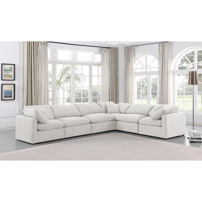 Diamond Modern Furniture Meridian Sectionals Stationary 147Cream-Sec6A IMAGE 2