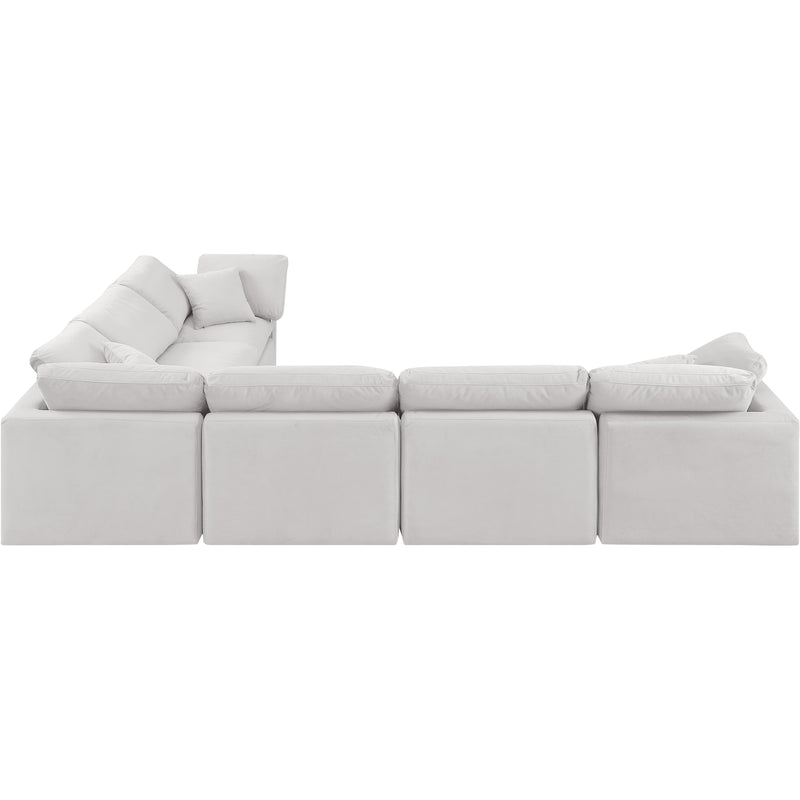Diamond Modern Furniture Meridian Sectionals Stationary 147Cream-Sec6A IMAGE 3