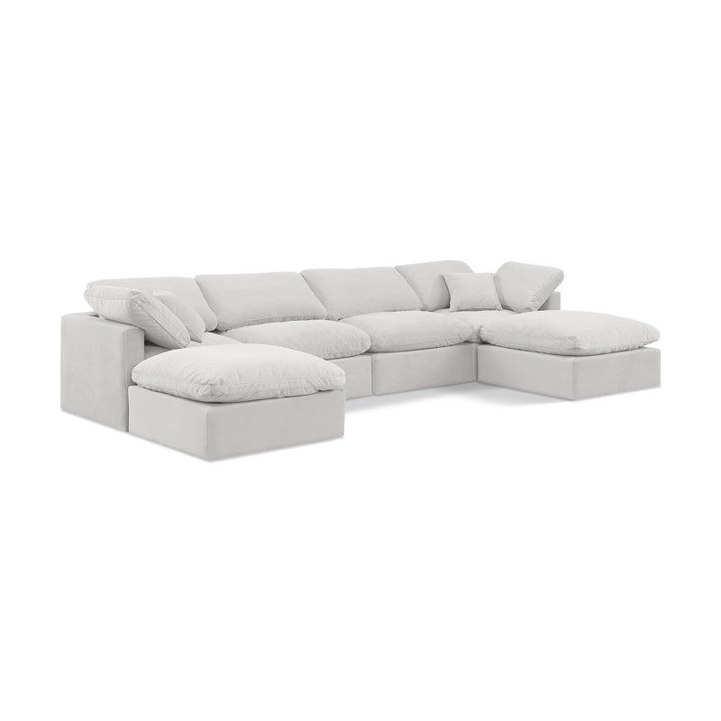 Diamond Modern Furniture Meridian Sectionals Stationary 147Cream-Sec6B IMAGE 1