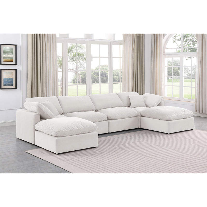 Diamond Modern Furniture Meridian Sectionals Stationary 147Cream-Sec6B IMAGE 2