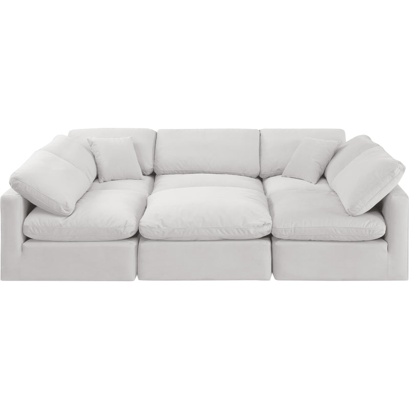 Diamond Modern Furniture Meridian Sectionals Stationary 147Cream-Sec6C IMAGE 4