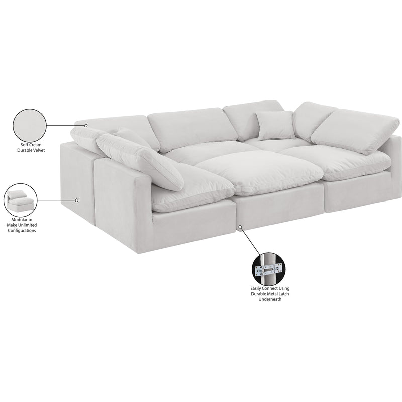 Diamond Modern Furniture Meridian Sectionals Stationary 147Cream-Sec6C IMAGE 8