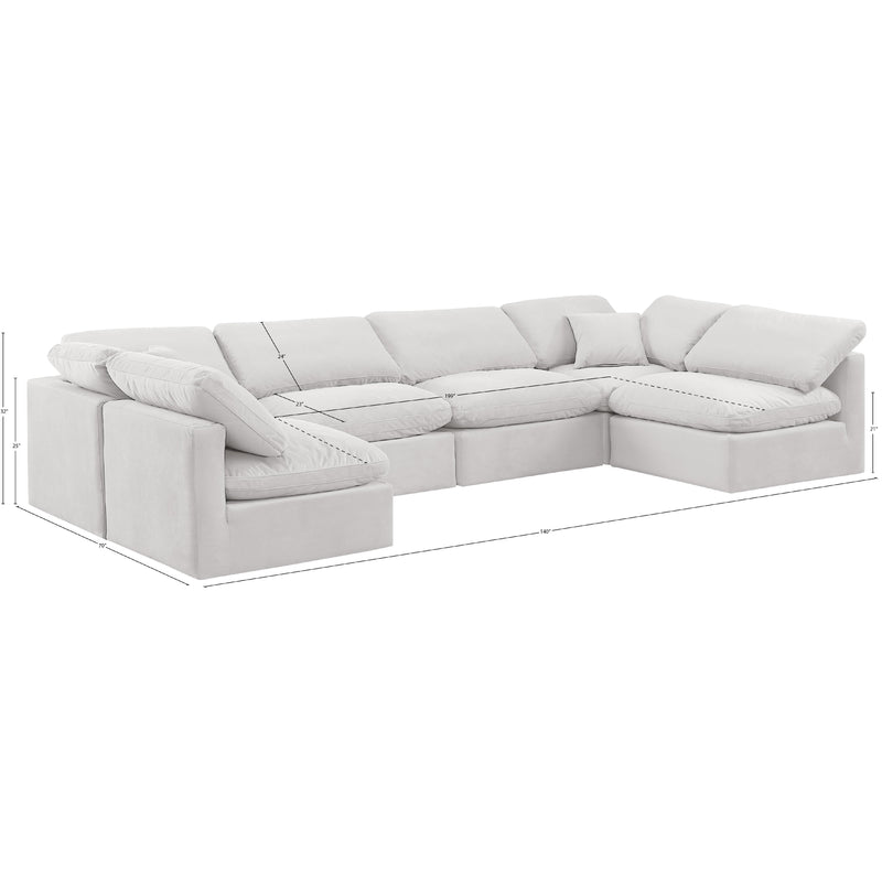 Diamond Modern Furniture Meridian Sectionals Stationary 147Cream-Sec6D IMAGE 10