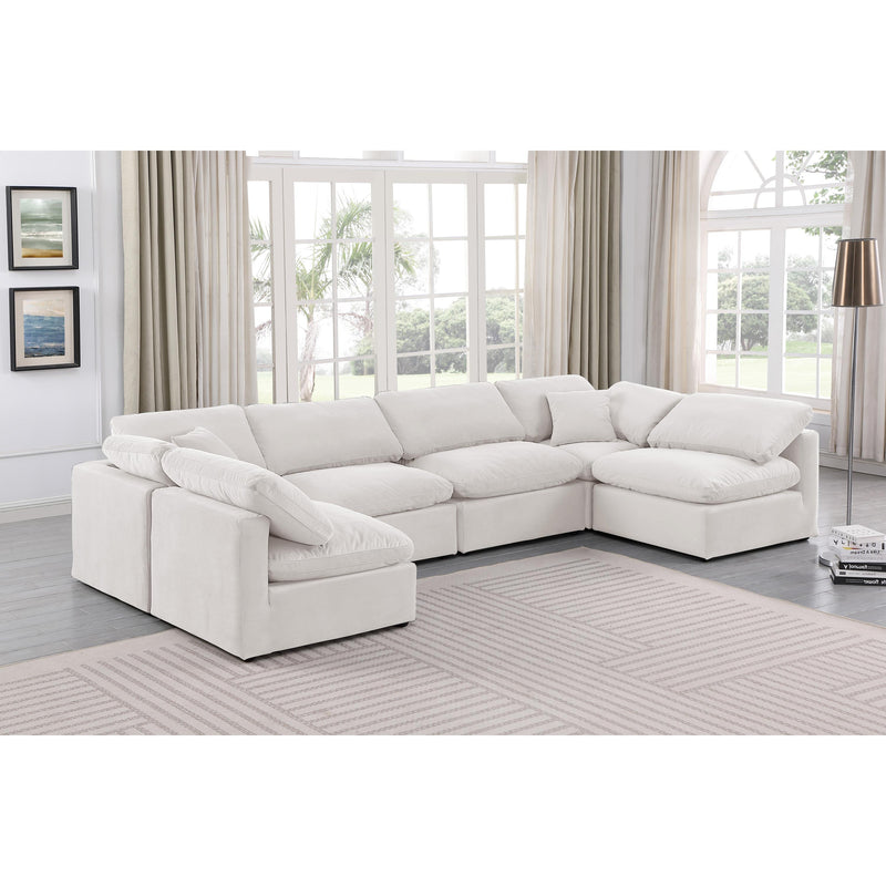 Diamond Modern Furniture Meridian Sectionals Stationary 147Cream-Sec6D IMAGE 2