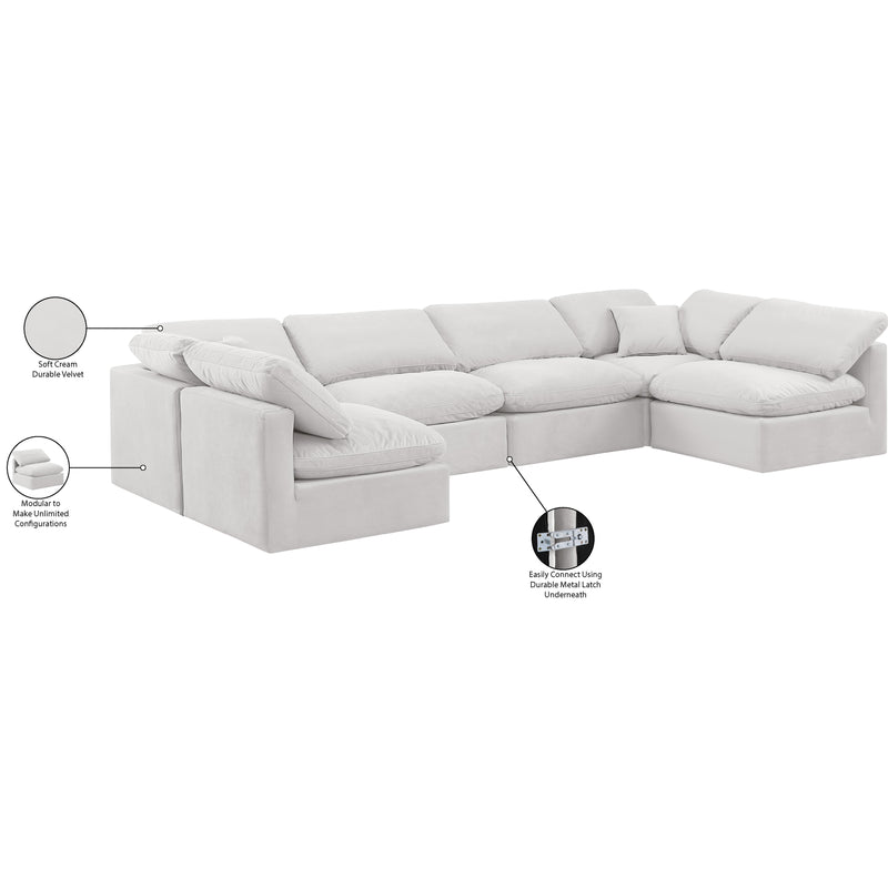 Diamond Modern Furniture Meridian Sectionals Stationary 147Cream-Sec6D IMAGE 9