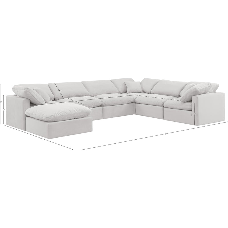 Diamond Modern Furniture Meridian Sectionals Stationary 147Cream-Sec7A IMAGE 10