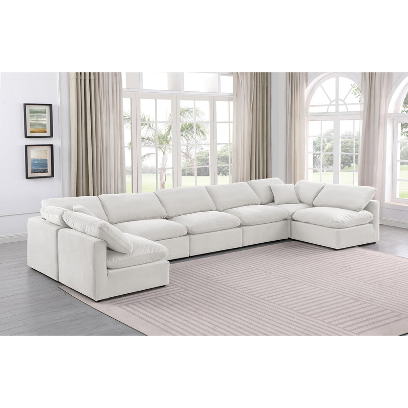 Diamond Modern Furniture Meridian Sectionals Stationary 147Cream-Sec7B IMAGE 2