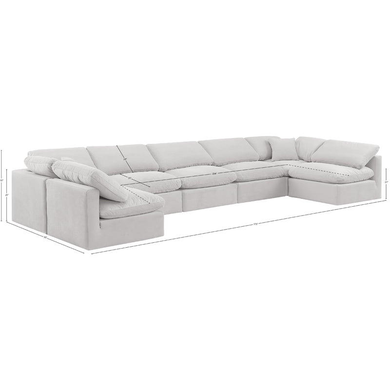 Diamond Modern Furniture Meridian Sectionals Stationary 147Cream-Sec7B IMAGE 9