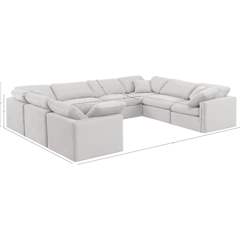Diamond Modern Furniture Meridian Sectionals Stationary 147Cream-Sec8A IMAGE 10