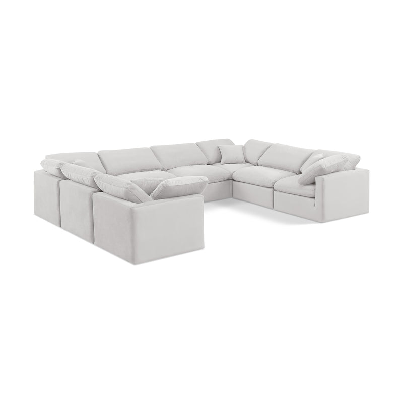 Diamond Modern Furniture Meridian Sectionals Stationary 147Cream-Sec8A IMAGE 1
