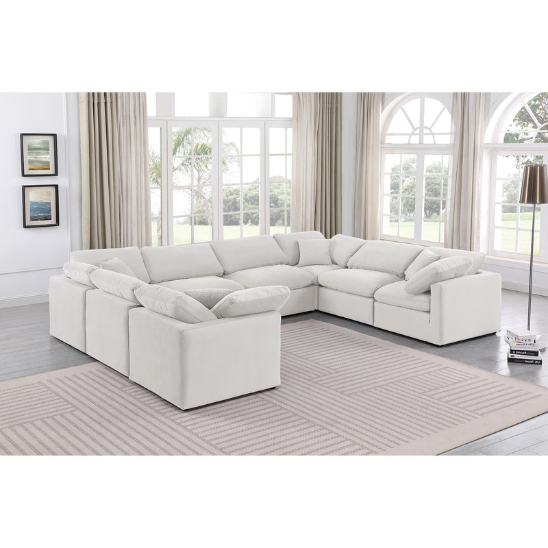 Diamond Modern Furniture Meridian Sectionals Stationary 147Cream-Sec8A IMAGE 2