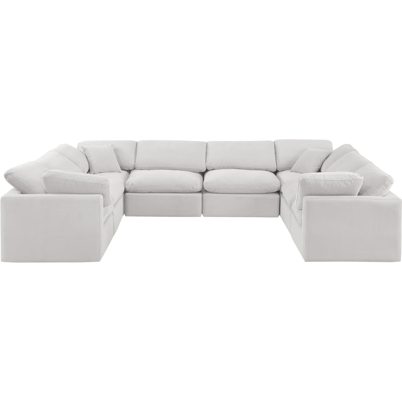 Diamond Modern Furniture Meridian Sectionals Stationary 147Cream-Sec8A IMAGE 4