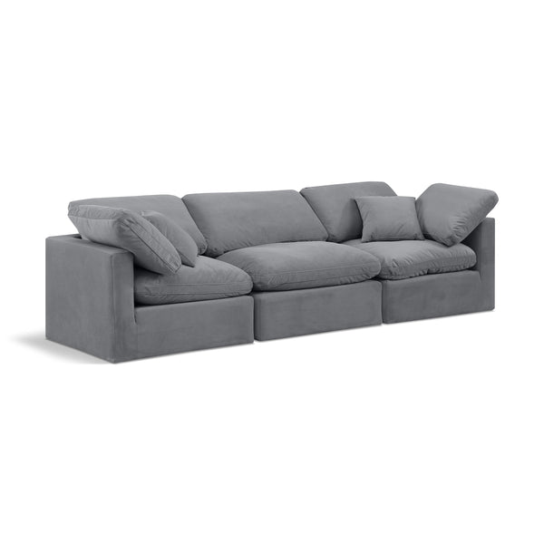 Diamond Modern Furniture Meridian Sofas Stationary 147Grey-S105 IMAGE 1
