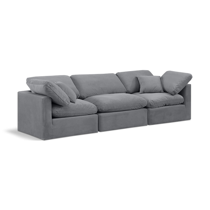 Diamond Modern Furniture Meridian Sofas Stationary 147Grey-S105 IMAGE 1