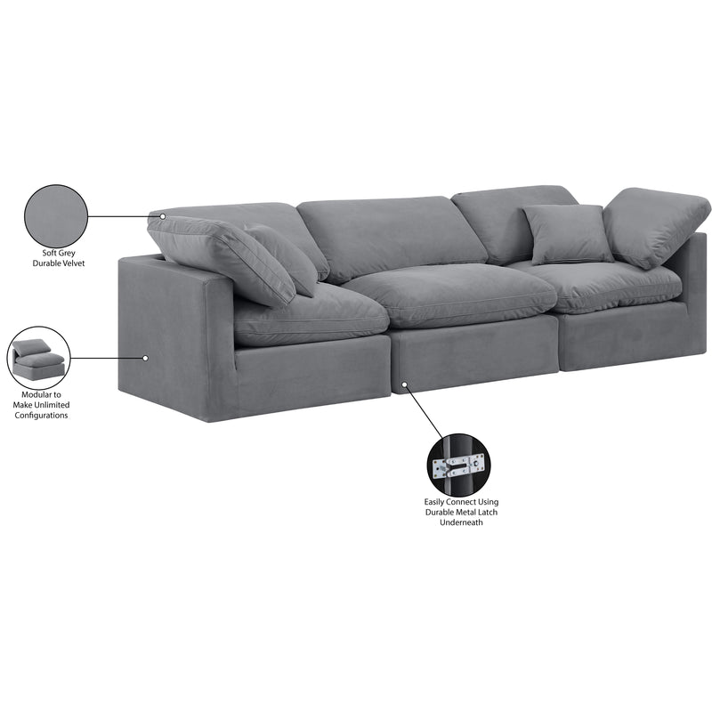 Diamond Modern Furniture Meridian Sofas Stationary 147Grey-S105 IMAGE 8