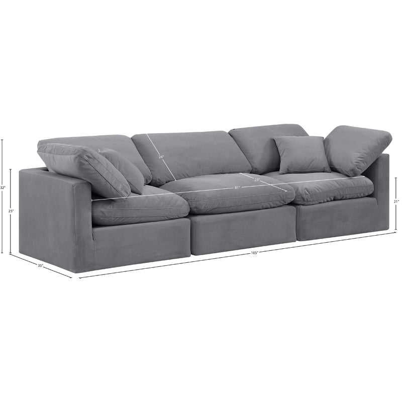 Diamond Modern Furniture Meridian Sofas Stationary 147Grey-S105 IMAGE 9