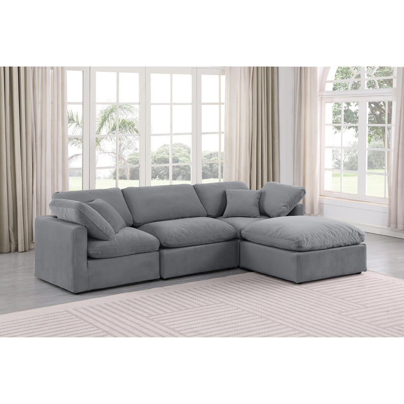 Diamond Modern Furniture Meridian Sectionals Stationary 147Grey-Sec4A IMAGE 2