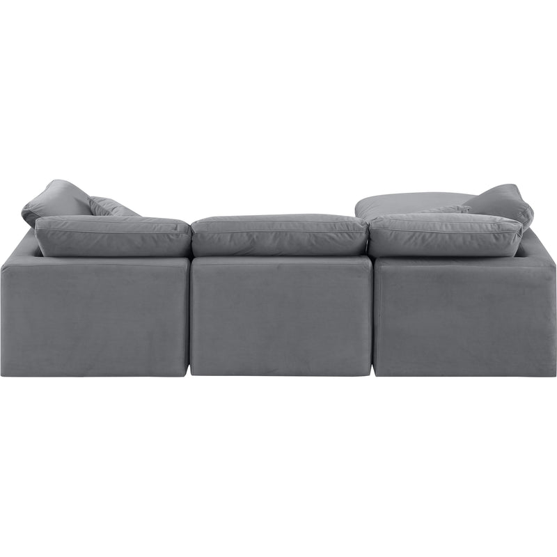 Diamond Modern Furniture Meridian Sectionals Stationary 147Grey-Sec4A IMAGE 3