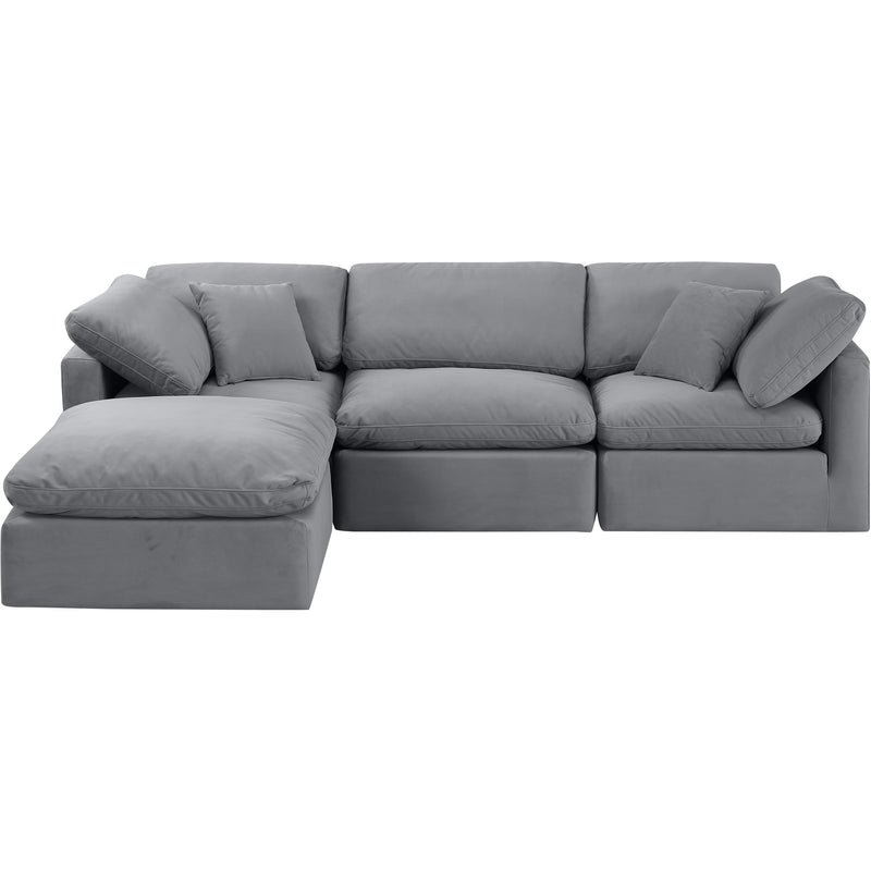 Diamond Modern Furniture Meridian Sectionals Stationary 147Grey-Sec4A IMAGE 4