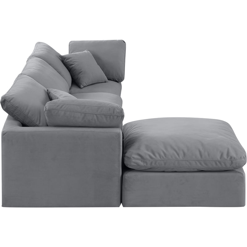 Diamond Modern Furniture Meridian Sectionals Stationary 147Grey-Sec4A IMAGE 5
