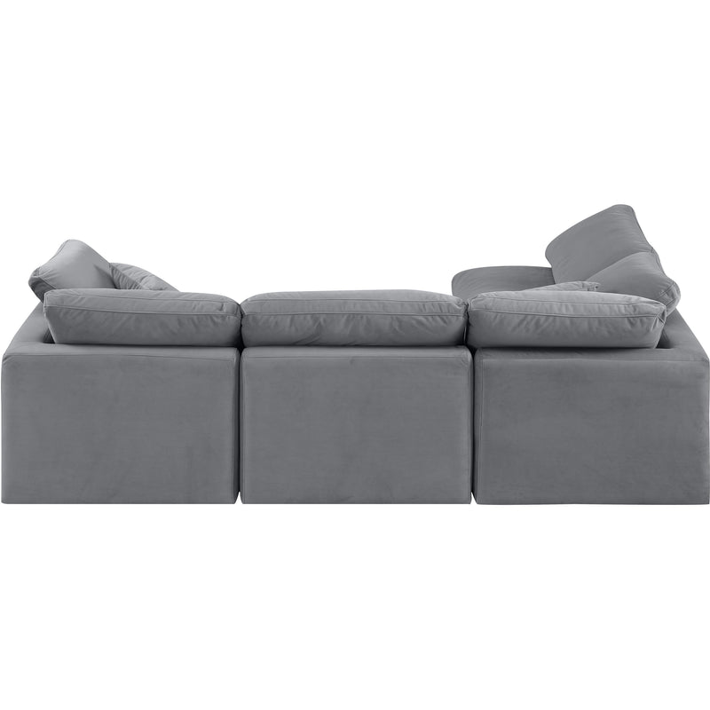 Diamond Modern Furniture Meridian Sectionals Stationary 147Grey-Sec4B IMAGE 3