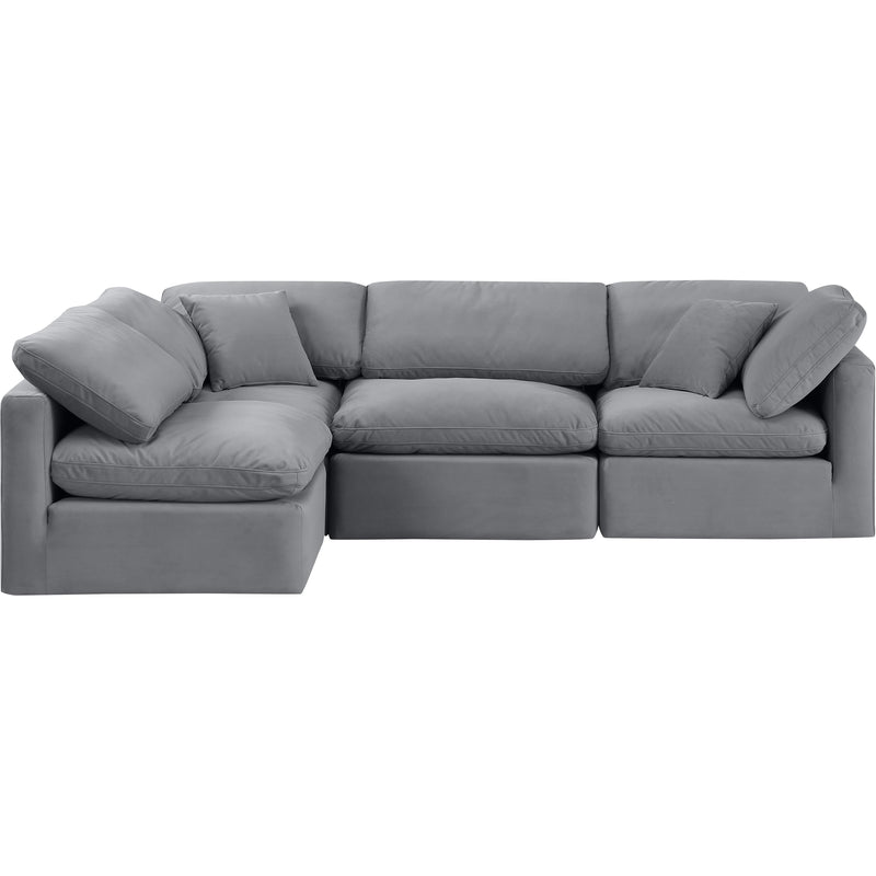 Diamond Modern Furniture Meridian Sectionals Stationary 147Grey-Sec4B IMAGE 4