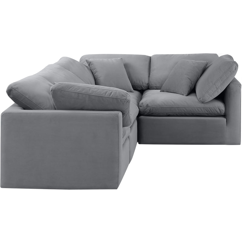 Diamond Modern Furniture Meridian Sectionals Stationary 147Grey-Sec4C IMAGE 4