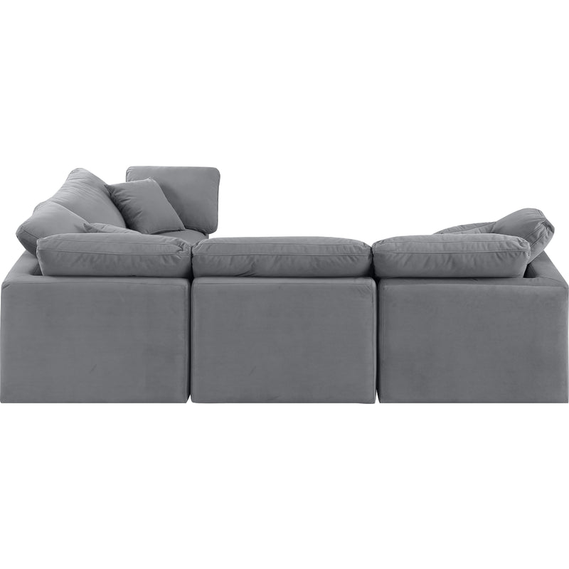 Diamond Modern Furniture Meridian Sectionals Stationary 147Grey-Sec4C IMAGE 5