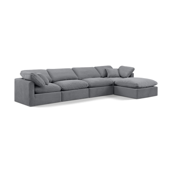 Diamond Modern Furniture Meridian Sectionals Stationary 147Grey-Sec5A IMAGE 1